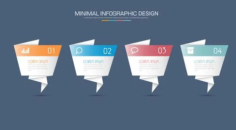 Infographic Elements with business icon on full color background circle proce Stock Illustration
