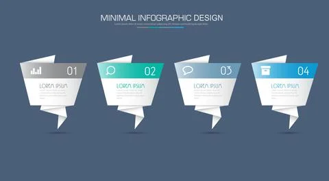 Infographic Elements with business icon on full color background circle proce Illustrazione stock