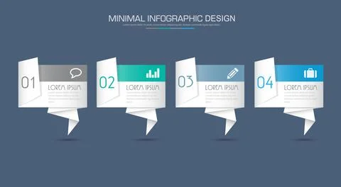 Infographic Elements with business icon on full color background circle proce Stock Illustration