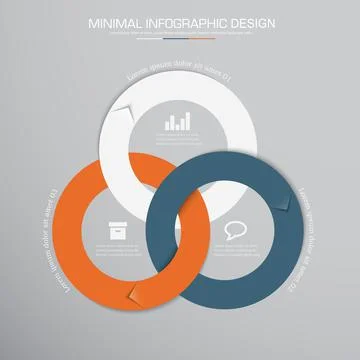 Infographic Elements with business icon on full color background circle proce Stock Illustration