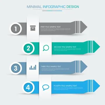 Infographic Elements with business icon on full color background circle proce Stock Illustration