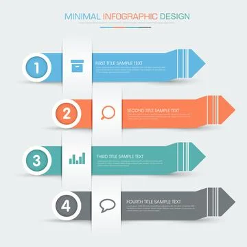 Infographic Elements with business icon on full color background circle proce Stock Illustration