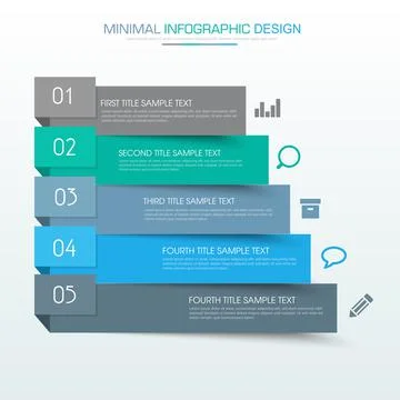 Infographic Elements with business icon on full color background circle proce Stock Illustration