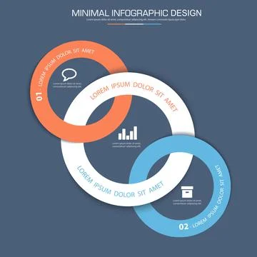 Infographic Elements with business icon on full color background  process or  Stock Illustration