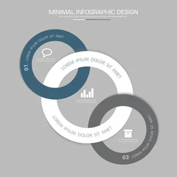 Infographic Elements with business icon on full color background  process or  Stock Illustration