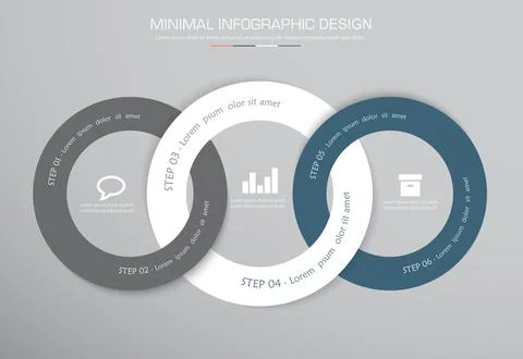 Infographic Elements with business icon on full color background  process or  Stock Illustration