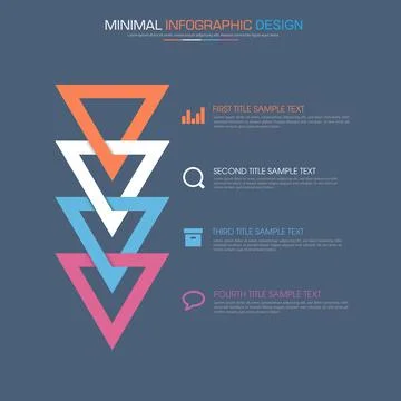 Infographic Elements with business icon on full color background  process or  Stock Illustration