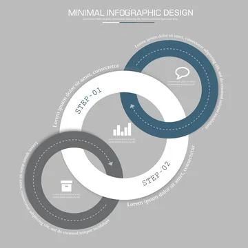 Infographic Elements with business icon on full color background  process or  Stock Illustration