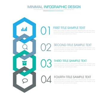 Infographic Elements with business icon on full color background  process or  Stock Illustration