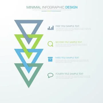 Infographic Elements with business icon on full color background  process or  Stock Illustration