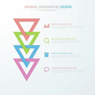 Infographic Elements with business icon on full color background  process or  Stock Illustration