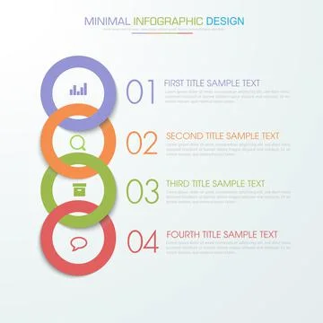 Infographic Elements with business icon on full color background  process or  Stock Illustration
