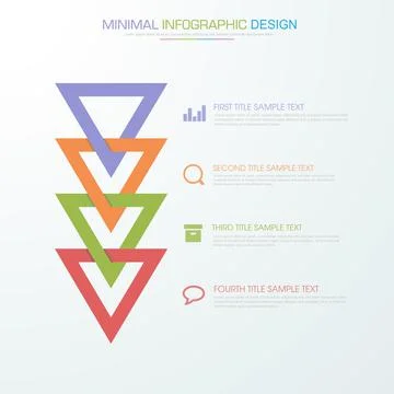 Infographic Elements with business icon on full color background  process or  Stock Illustration