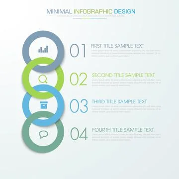 Infographic Elements with business icon on full color background  process or  Stock Illustration