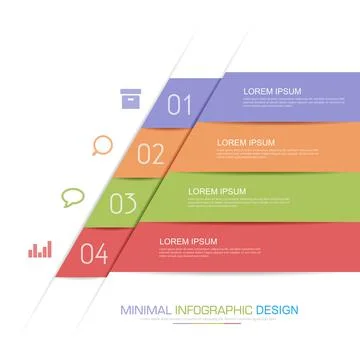 Infographic Elements with business icon on full color background  process or  Stock Illustration