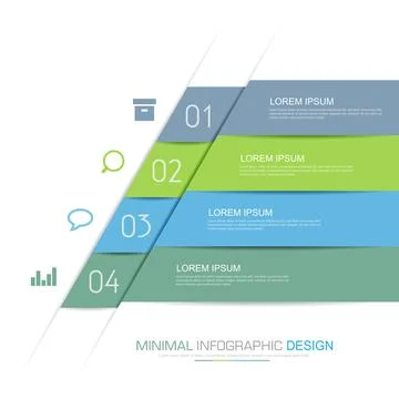 Infographic Elements with business icon on full color background  process or  스톡 일러스트
