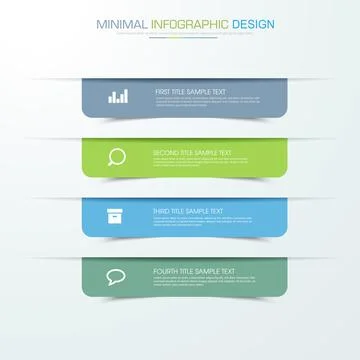 Infographic Elements with business icon on full color background  process or  Stock Illustration