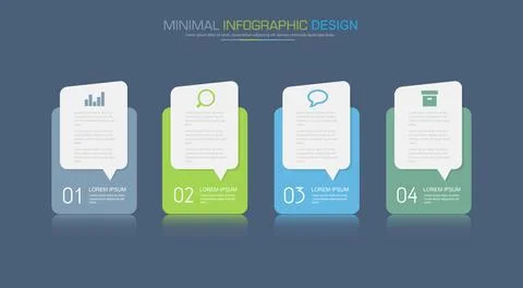 Infographic Elements with business icon on full color background circle proce Stock Illustration