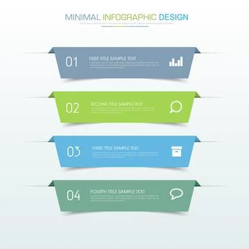 Infographic Elements with business icon on full color background  process or  Stock Illustration