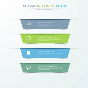 Infographic Elements with business icon on full color background  process or  Stock Illustration