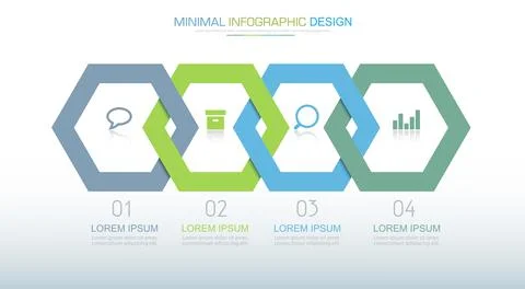 Infographic Elements with business icon on full color background circle proce Stock Illustration