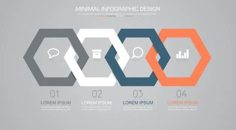 Infographic Elements with business icon on full color background circle proce Stock Illustration