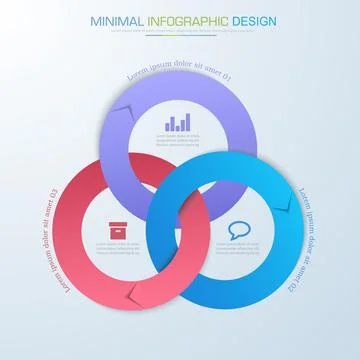 Infographic Elements with business icon on full color background  process or  Stock Illustration