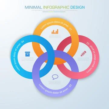 Infographic Elements with business icon on full color background  process or  Stock Illustration