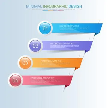 Infographic Elements with business icon on full color background  process or  Stock Illustration