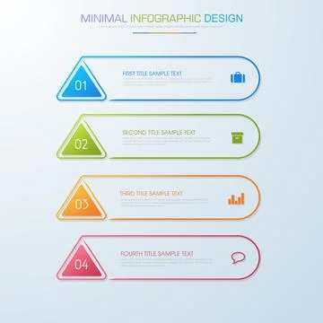 Infographic Elements with business icon on full color background  process or  Stock Illustration