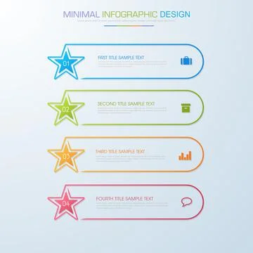 Infographic Elements with business icon on full color background  process or  Stock Illustration