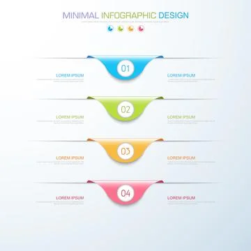 Infographic Elements with business icon on full color background  process or  Stock Illustration
