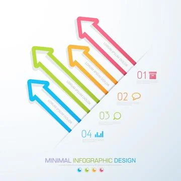 Infographic Elements with business icon on full color background  process or  Stock Illustration