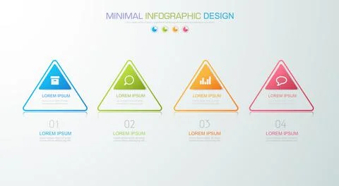 Infographic Elements with business icon on full color background circle proce Stock Illustration