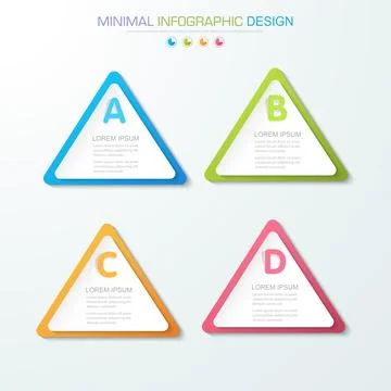 Infographic Elements with business icon on full color background  process or  Stock Illustration