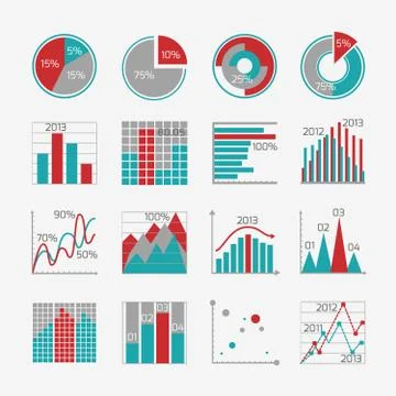 Infographic elements for business report Stockillustratie