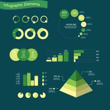 Infographic elements with chart and layout for information Illustrazione stock
