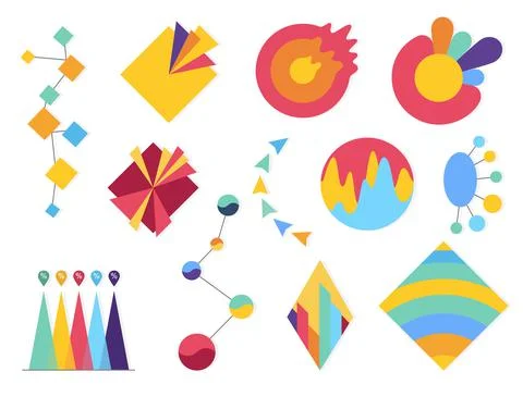 Infographic elements collection. Analysis data graphs and diagram, marketing Stock Illustration