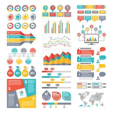 Infographic Elements Collection - Business Vector Illustration. Stock Illustration