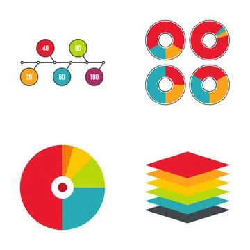 Infographic elements collection displaying data visualization concepts Stock Illustration