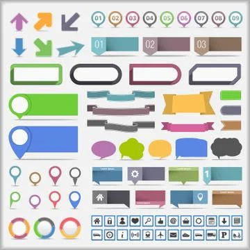 Infographic Elements Collection Stock Illustration