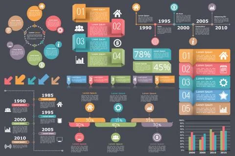 Infographic Elements Collection Stock Illustration