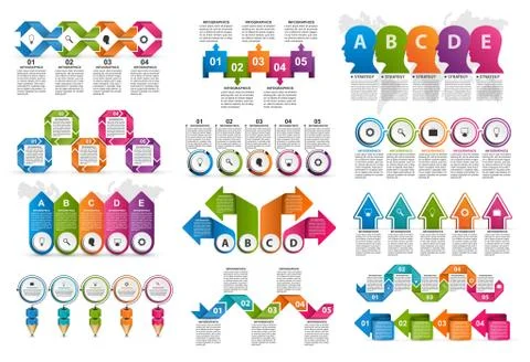 Infographic Elements Collection. Vector design elements. Infographics for Stock Illustration