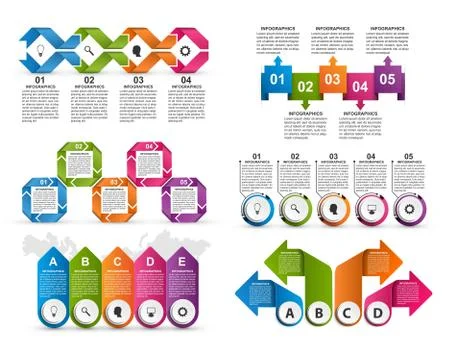 Infographic Elements Collection. Vector design elements. Infographics for Stock Illustration