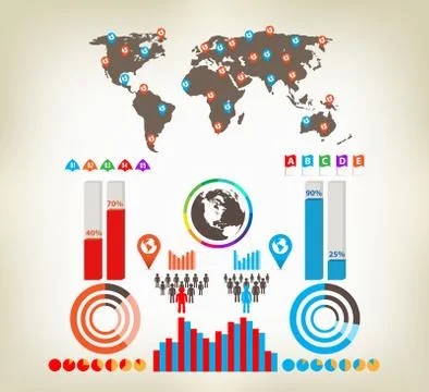 Infographic elements design Illustrazione stock