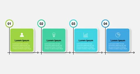 Infographic elements design template, business concept with 4 steps or opti.. Stock Illustration