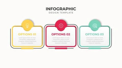 Infographic elements design template, business concept with 3 steps Stock Illustration