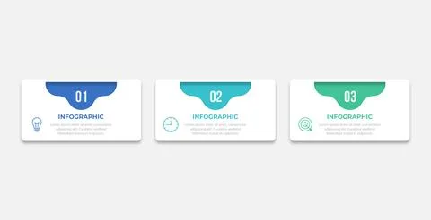 Infographic elements design template, business concept with 3 steps Stock Illustration