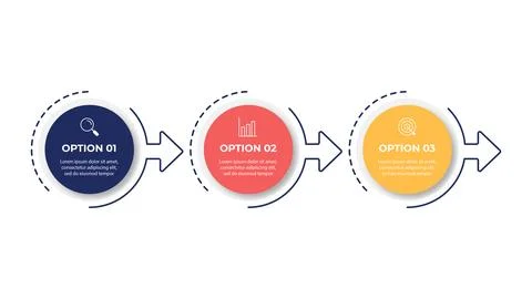 Infographic elements design template, business concept with 3 steps Stock Illustration