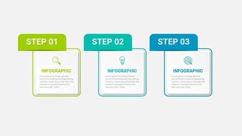 Infographic elements design template, business concept with 3 steps Stock Illustration